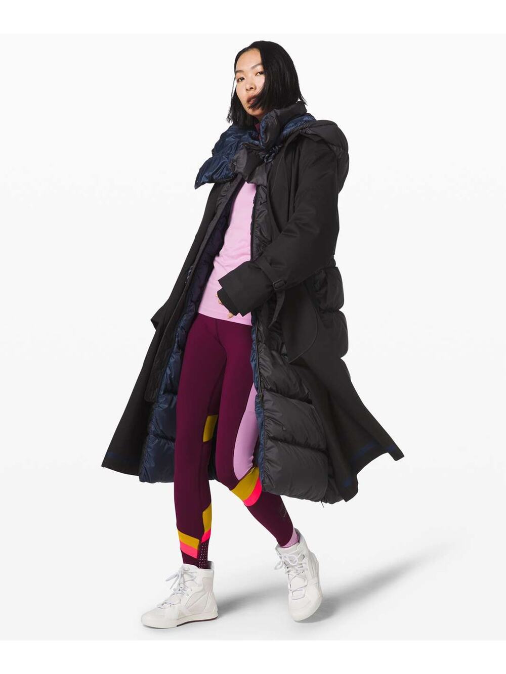LULULEMON X ROKSANDA Puffer Inner Expanse Infinity Coat in Navy & Black US XXS